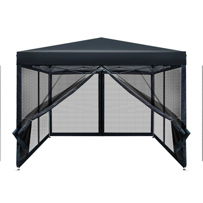 Pop Up 3X3M Wedding Party Tent - Black