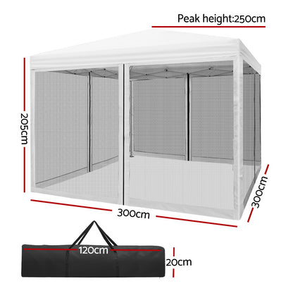 Pop Up 3X3M Wedding Party Tent - White