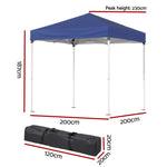 Gazebo 2x2m Outdoor Patio Garden Marquee Shade Blue/Grey