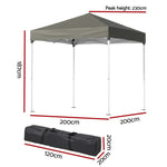 Gazebo 2x2m Outdoor Patio Garden Marquee Shade Blue/Grey