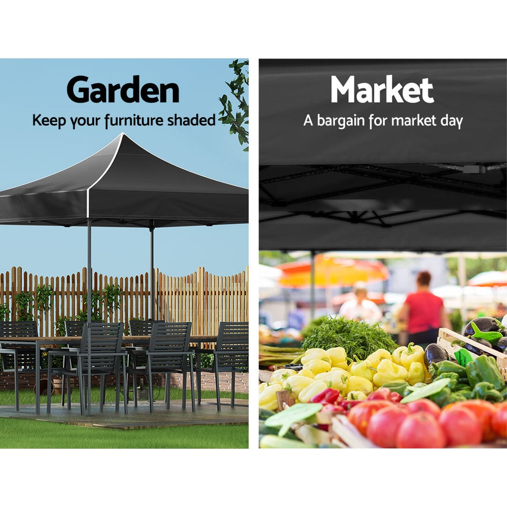 Pop Up 3X3M Folding Tent - Black