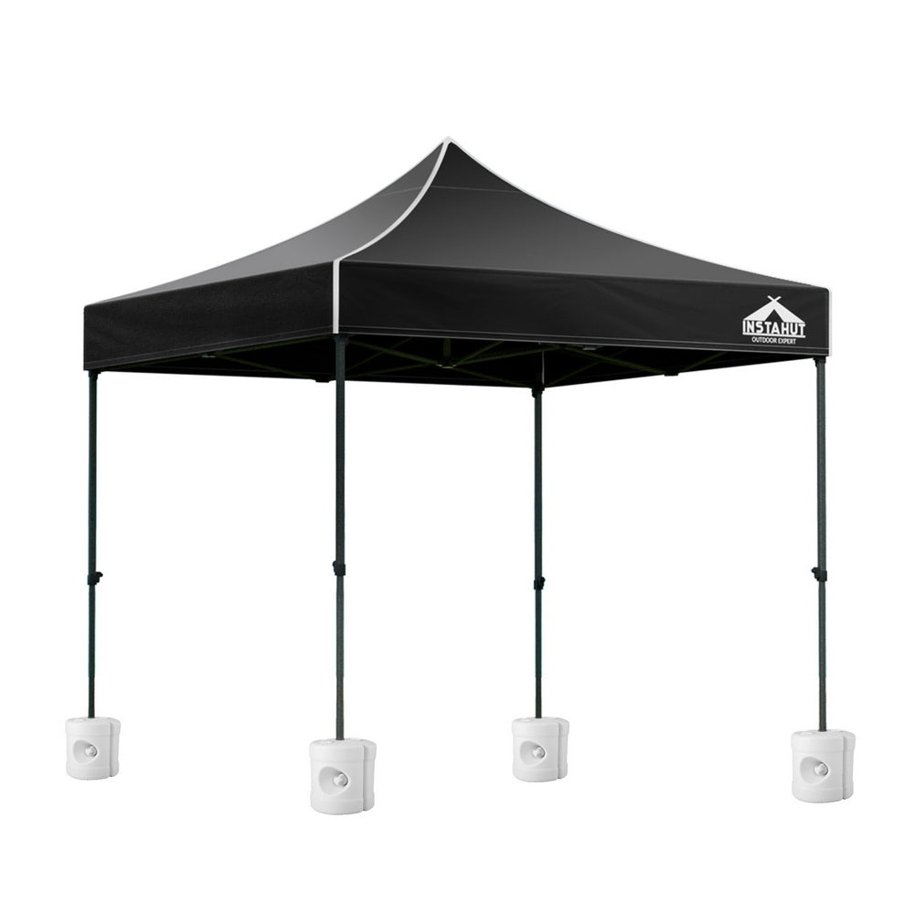 Instahut Gazebo Pop Up 3x3m w/Base Podx4 Marquee Folding Outdoor Wedding Camping Tent Shade Canopy White