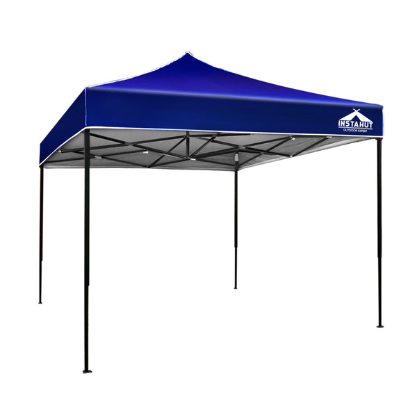  3x3m Pop Up Gazebo Marquee - Outdoor Canopy Shade Blue