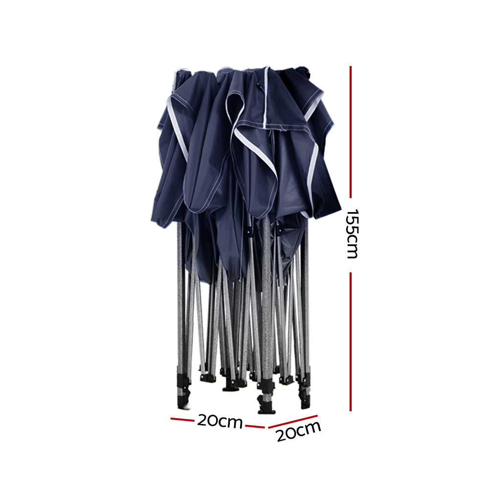 Pop Up 3X3M Folding Tent - Navy