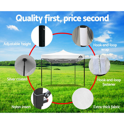 Pop Up 3X3M Folding Tent - White