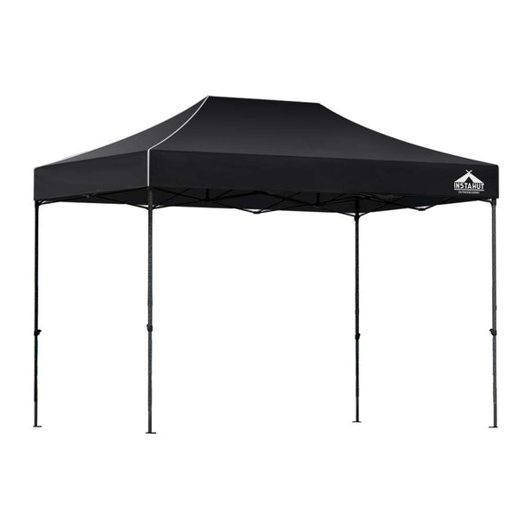  Instahut Gazebo Pop Up Marquee 3x4.5m Outdoor Tent Folding Wedding Gazebos Black