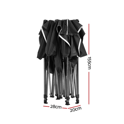 Instahut Gazebo Pop Up Marquee 3x4.5m Outdoor Tent Folding Wedding Gazebos Black