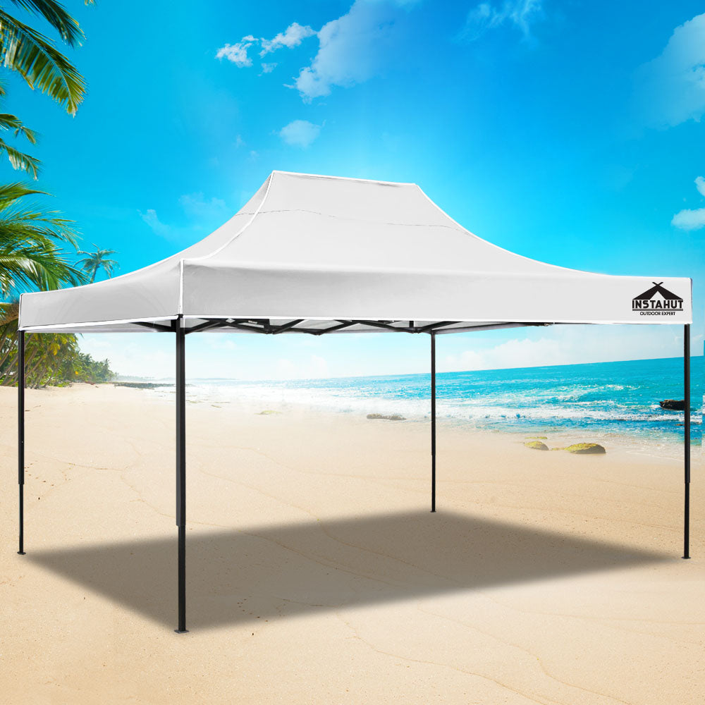 Gazebo Pop Up Marquee 3X4.5 Folding Tent 500D Oxford Fabric White