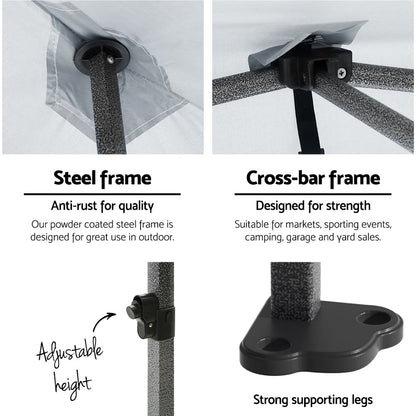 Pop Up 3X4.5M W/Base Podx4 - White