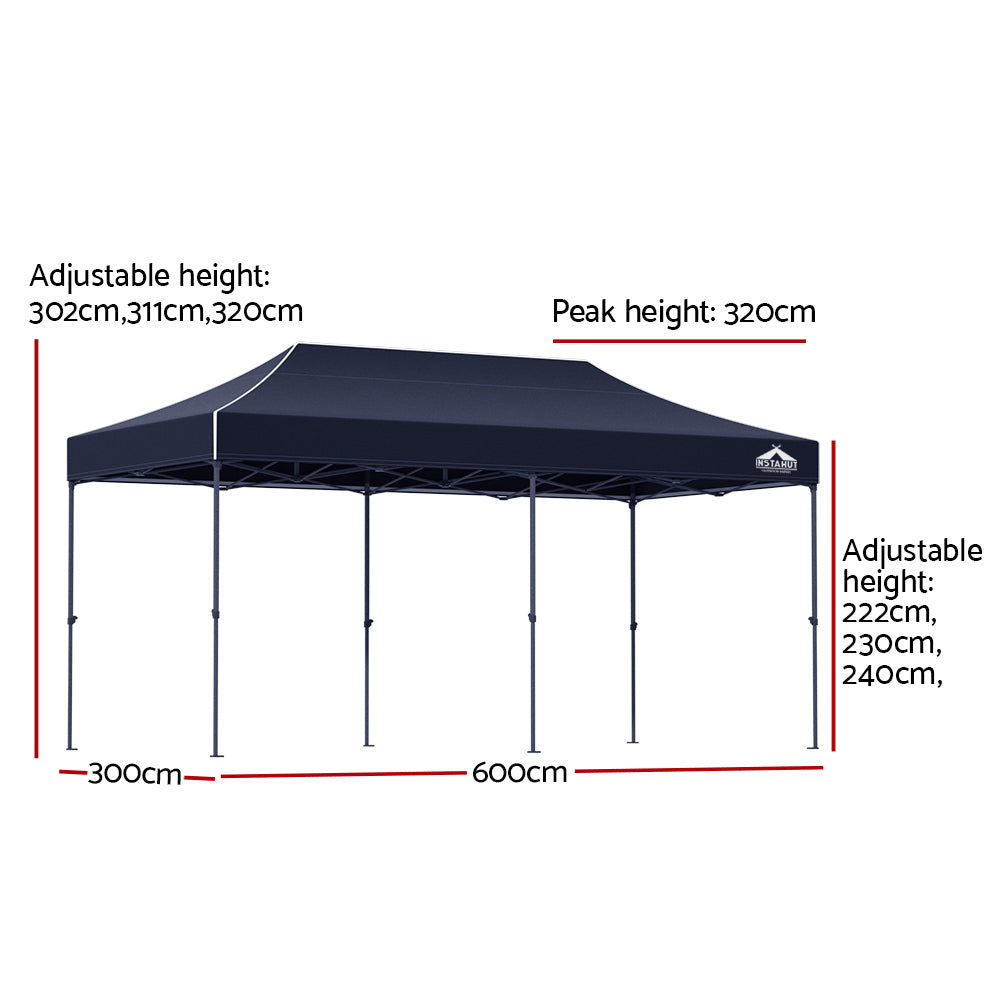 Instahut Gazebo Pop Up Marquee 3X6 Outdoor Wedding Base Pod Kit