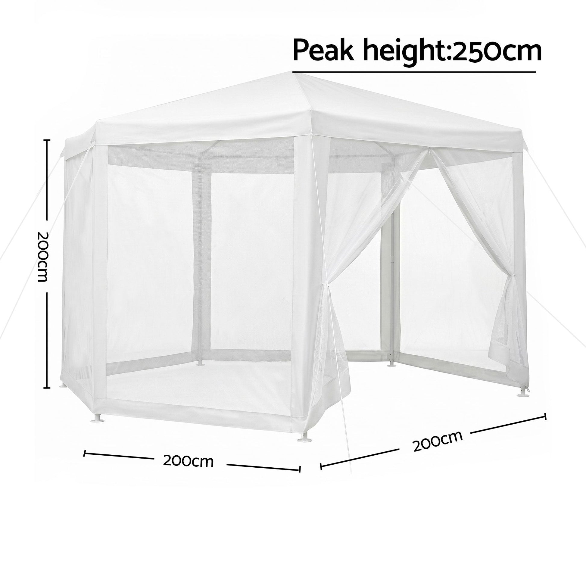 2x2m Gazebo Marquee Mesh Wall Navy | HomeAndLiving - 2