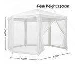 2x2m Gazebo Marquee Mesh Wall Navy | HomeAndLiving