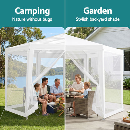 2x2m Gazebo Marquee Mesh Wall Navy | HomeAndLiving - 4