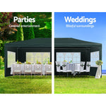 Gazebo 3x6 Outdoor Marquee Gazebos Wedding Party Camping Tent 4 Wall Panels