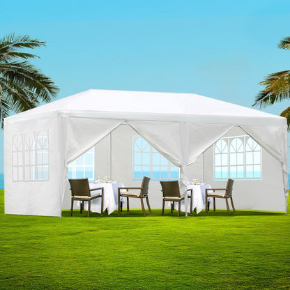 Gazebo Outdoor Marquee Wedding Gazebos Party Tent Camping White 3X6M