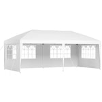 Gazebo Pop Up Marquee 3x6m Wedding Party Outdoor Tent White