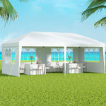 Gazebo Pop Up Marquee 3x6m Wedding Party Outdoor Tent White
