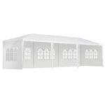 Gazebo 3x9m Marquee Wedding Party Tent Outdoor Camping Side Wall Canopy 5 Panel White
