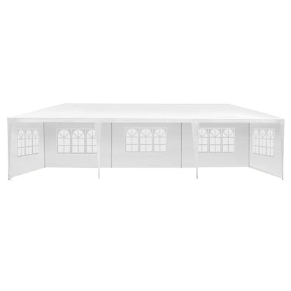 Gazebo 3x9m Marquee Wedding Party Tent Outdoor Camping Side Wall Canopy 5 Panel White