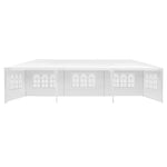 Gazebo 3x9m Marquee Wedding Party Tent Outdoor Camping Side Wall Canopy 5 Panel White