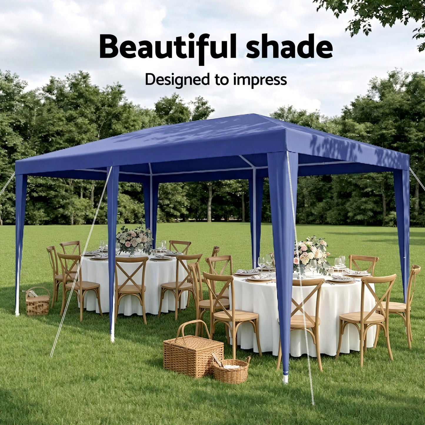 3x6m Gazebo Marquee Tent Outdoor Canopy | HomeAndLiving - 5