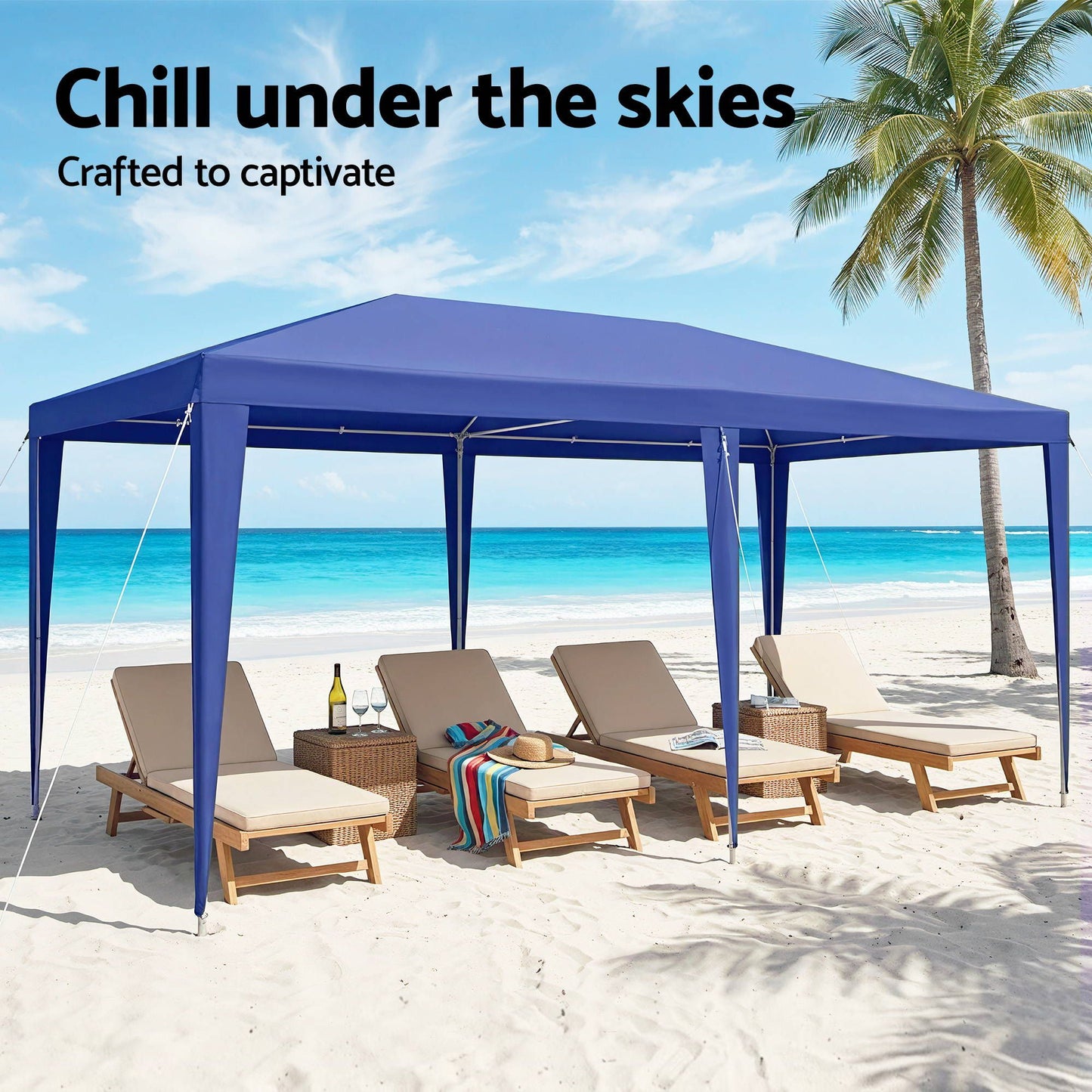 3x6m Gazebo Marquee Tent Outdoor Canopy | HomeAndLiving - 6