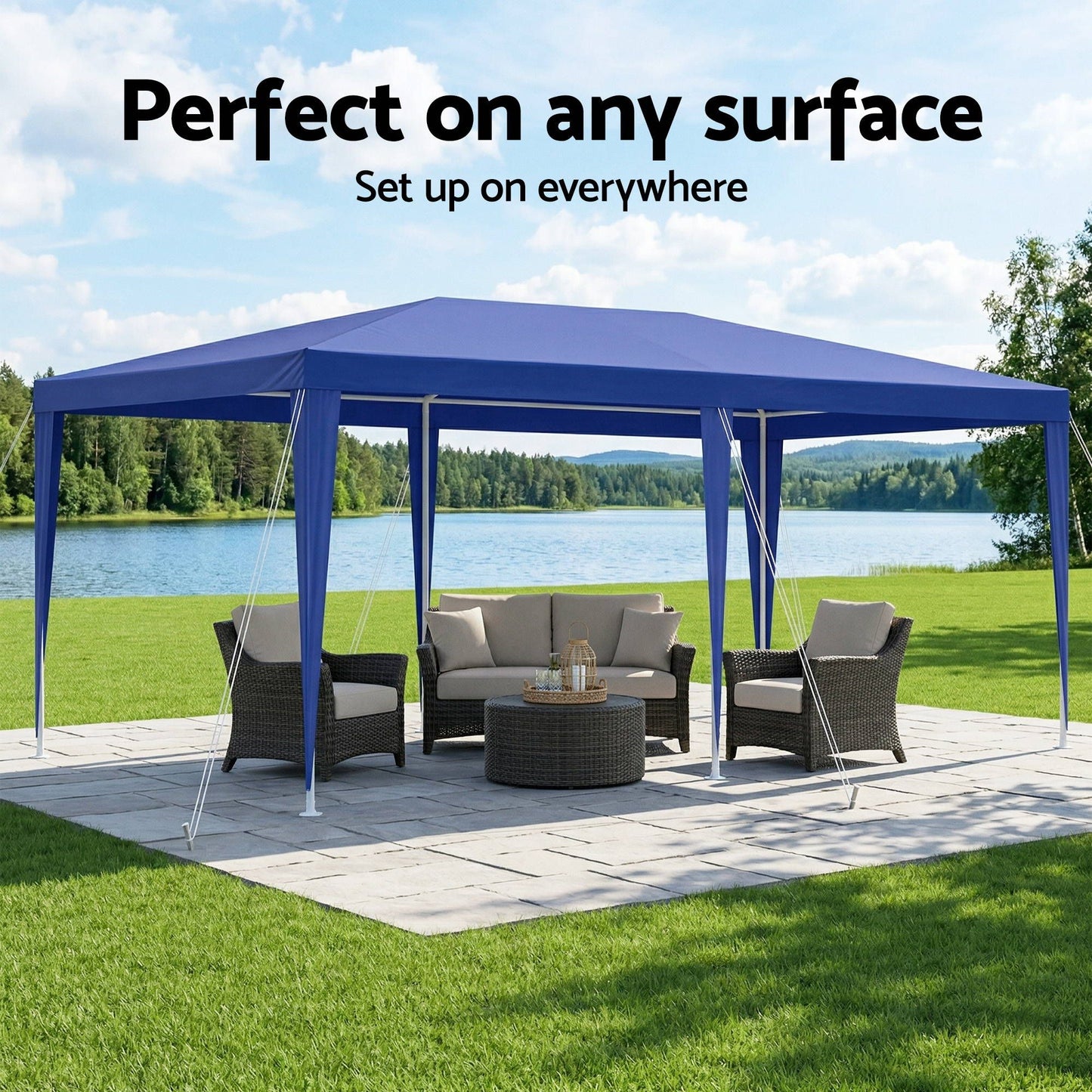 3x6m Gazebo Marquee Tent Outdoor Canopy | HomeAndLiving - 9