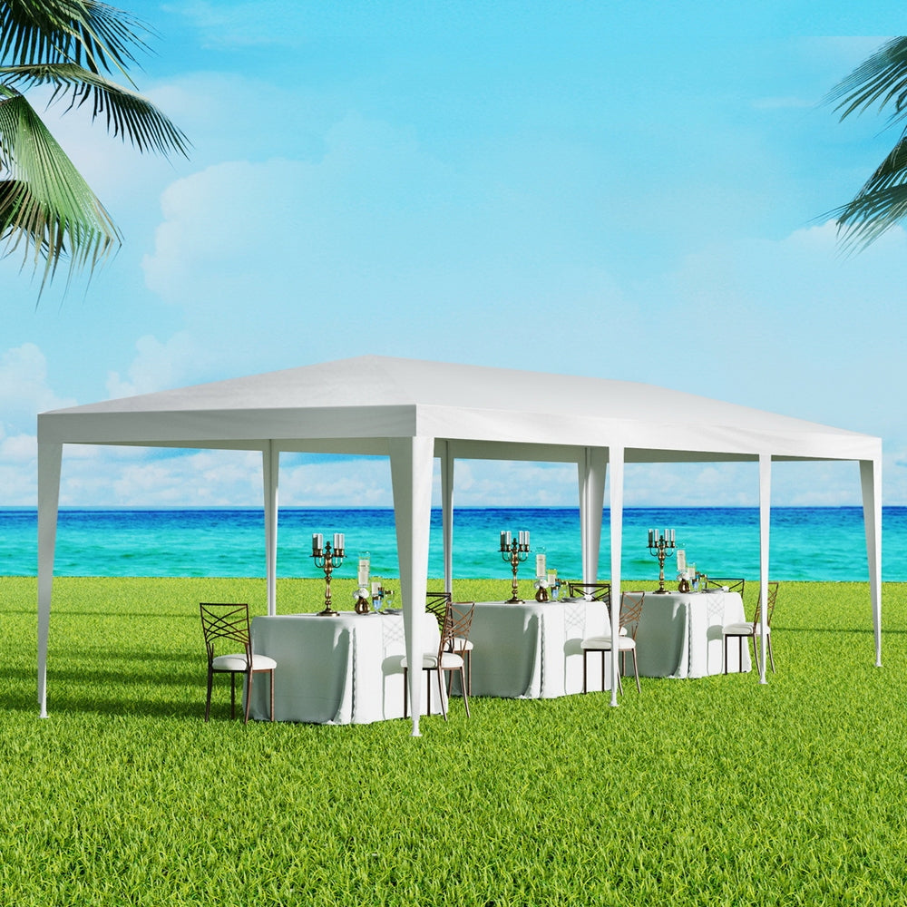 Gazebo 3x9 Wedding Party Marquee Tent Outdoor Event Camping Shade White