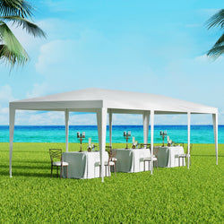 Gazebo 3x9 Wedding Party Marquee Tent Outdoor Event Camping Shade White