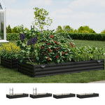 4x Garden Bed 210x90x30cm Galvanised Steel Raised Planter Box with Legs