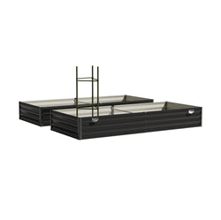 4x Garden Bed 210x90x30cm Galvanised Steel Raised Planter Box with Legs