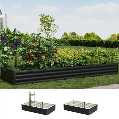 Garden Bed 290x90x30cm Planter Stand Box Galvanise
