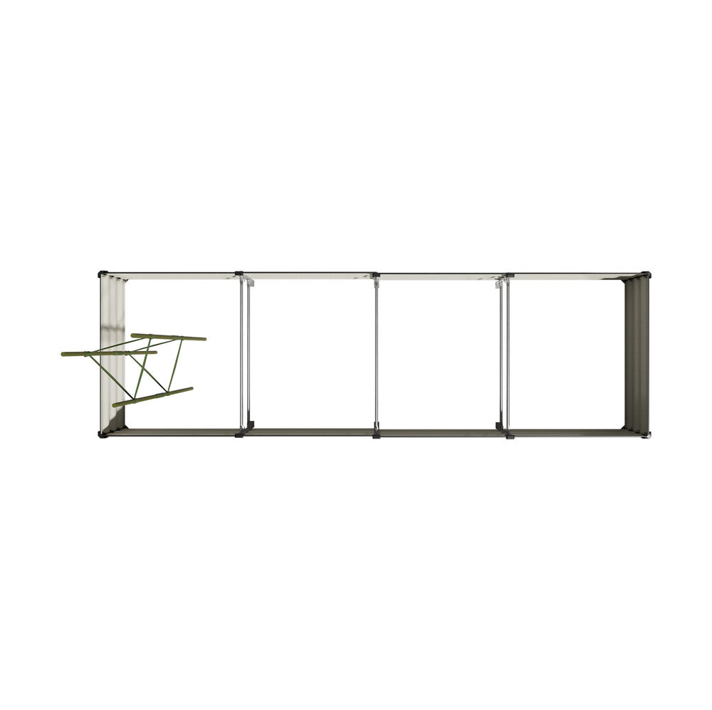2x Garden Bed 290x90x30cm Planter Stand Box Galvanise