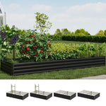 2x Garden Bed 290x90x30cm Galvanised Steel Raised Planter Box for Backyard