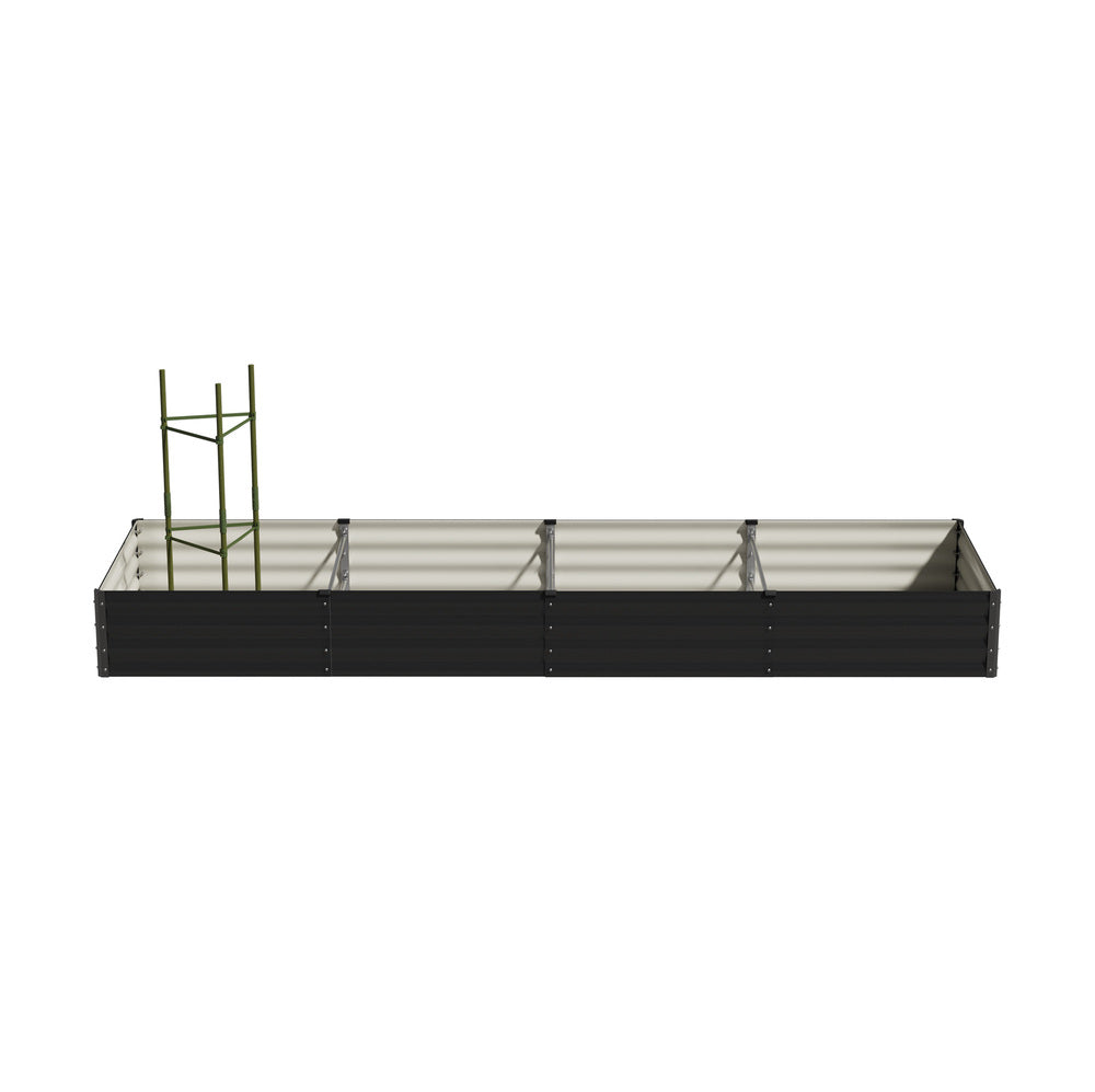 2x Garden Bed 290x90x30cm Planter Stand Box Galvanise
