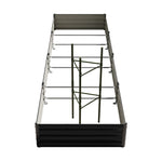 2x Garden Bed 290x90x30cm Galvanised Steel Raised Planter Box for Backyard