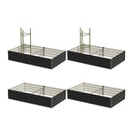 2x Garden Bed 290x90x30cm Galvanised Steel Raised Planter Box for Backyard