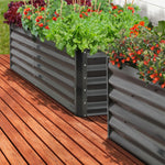 120x80x45cm Garden Bed Galvanised Steel 4pcs