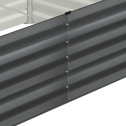 Pack of 4 Heavy-Duty Galvanised Garden Beds – 160x80x45cm