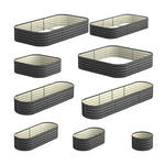 9-IN-1 Raised Garden Bed Modular Kit Planter Oval Galvanised Steel