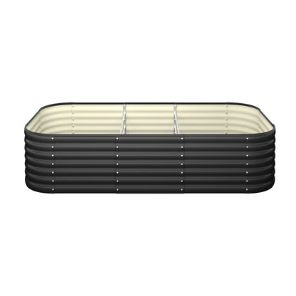 9-IN-1 Raised Garden Bed Modular Kit Planter Oval Galvanised Steel