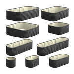 9-IN-1 Raised Garden Bed Modular Kit Planter Oval Galvanised Steel