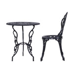 3Pc Outdoor Bistro Set - Rose Black