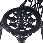 3Pc Outdoor Bistro Set - Rose Black