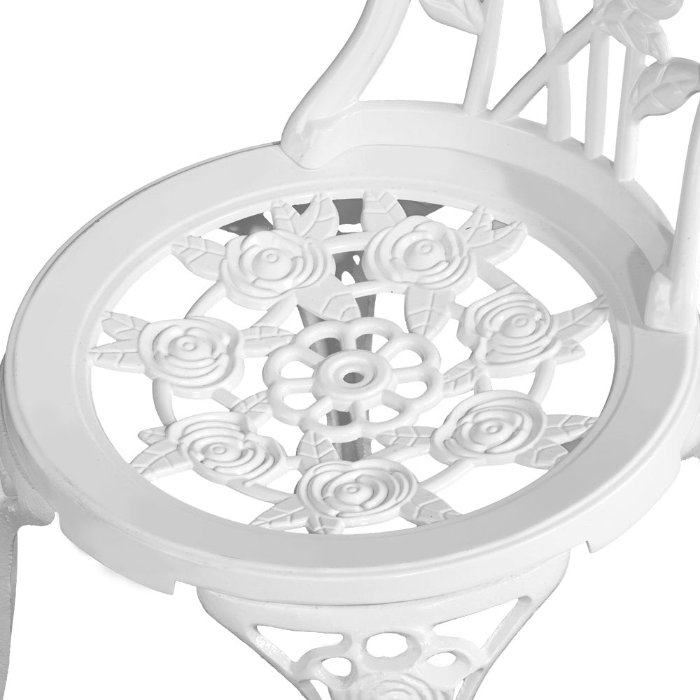 3Pc Outdoor Bistro Set - Rose White