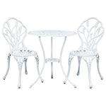 3Pc Outdoor Bistro Set - Tulip White