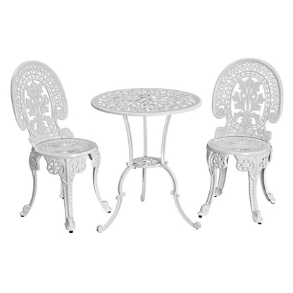 3Pc Patio Bistro Set - Aluminium Bronze