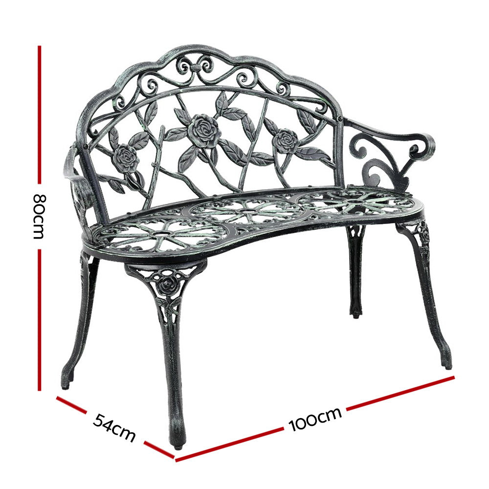 Outdoor Garden Bench - Vintage Green