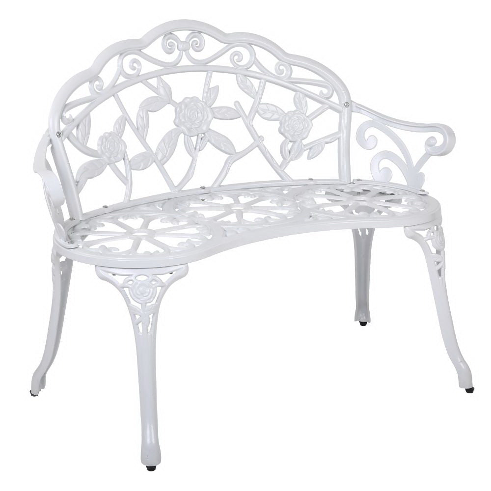 Outdoor Garden Bench - Vintage White