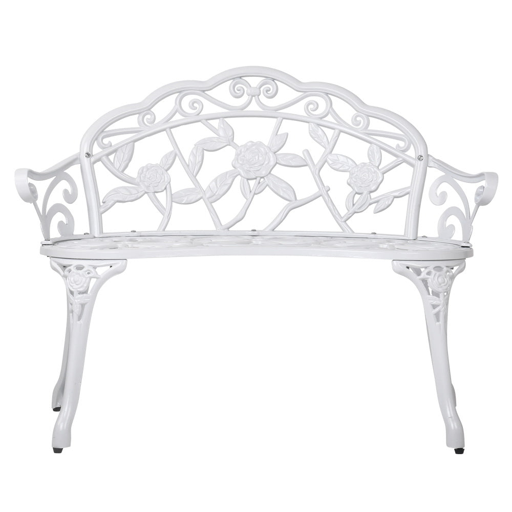 Outdoor Garden Bench - Vintage White